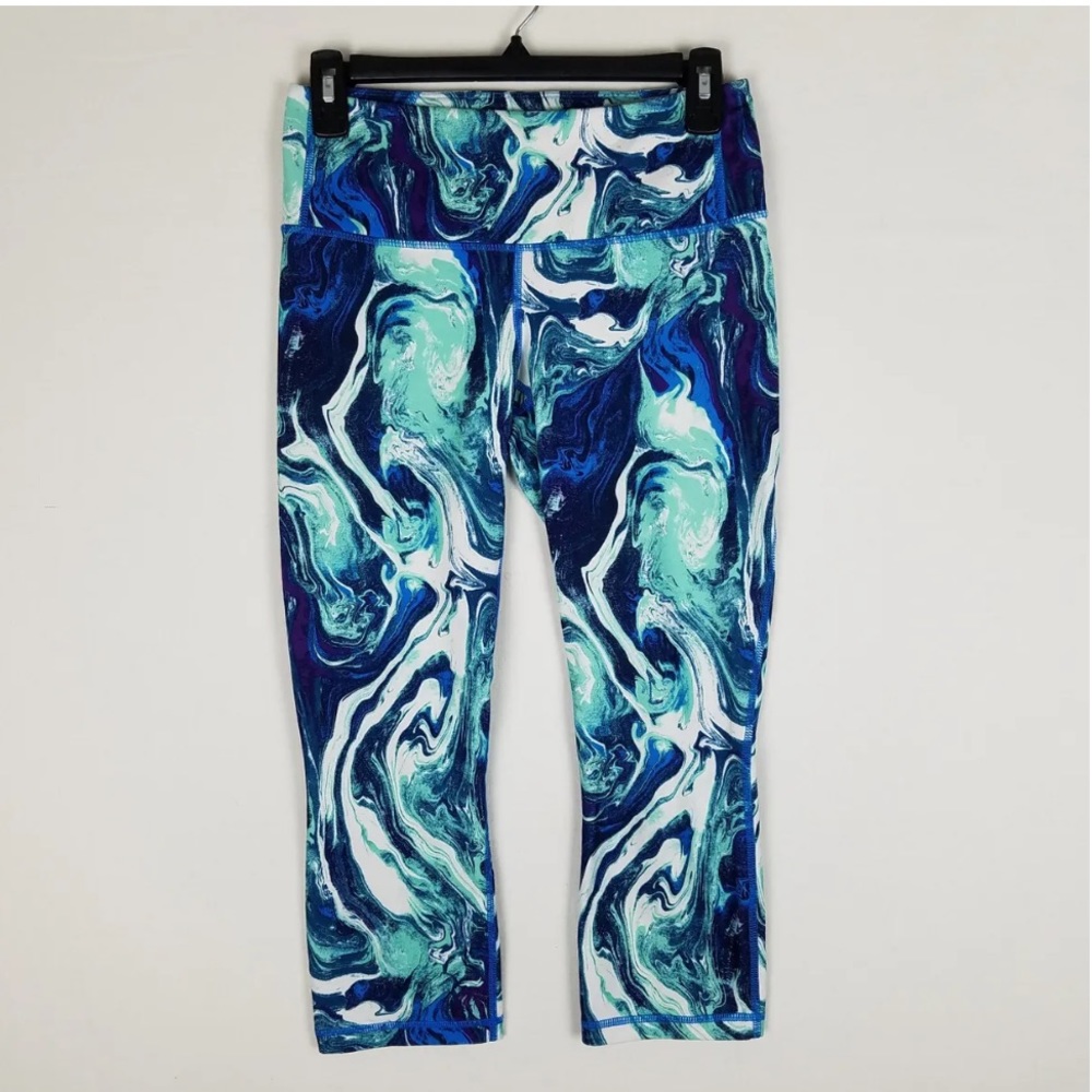PATAGONIA Capri Leggings Marble Blue Teal Size XS Women’s